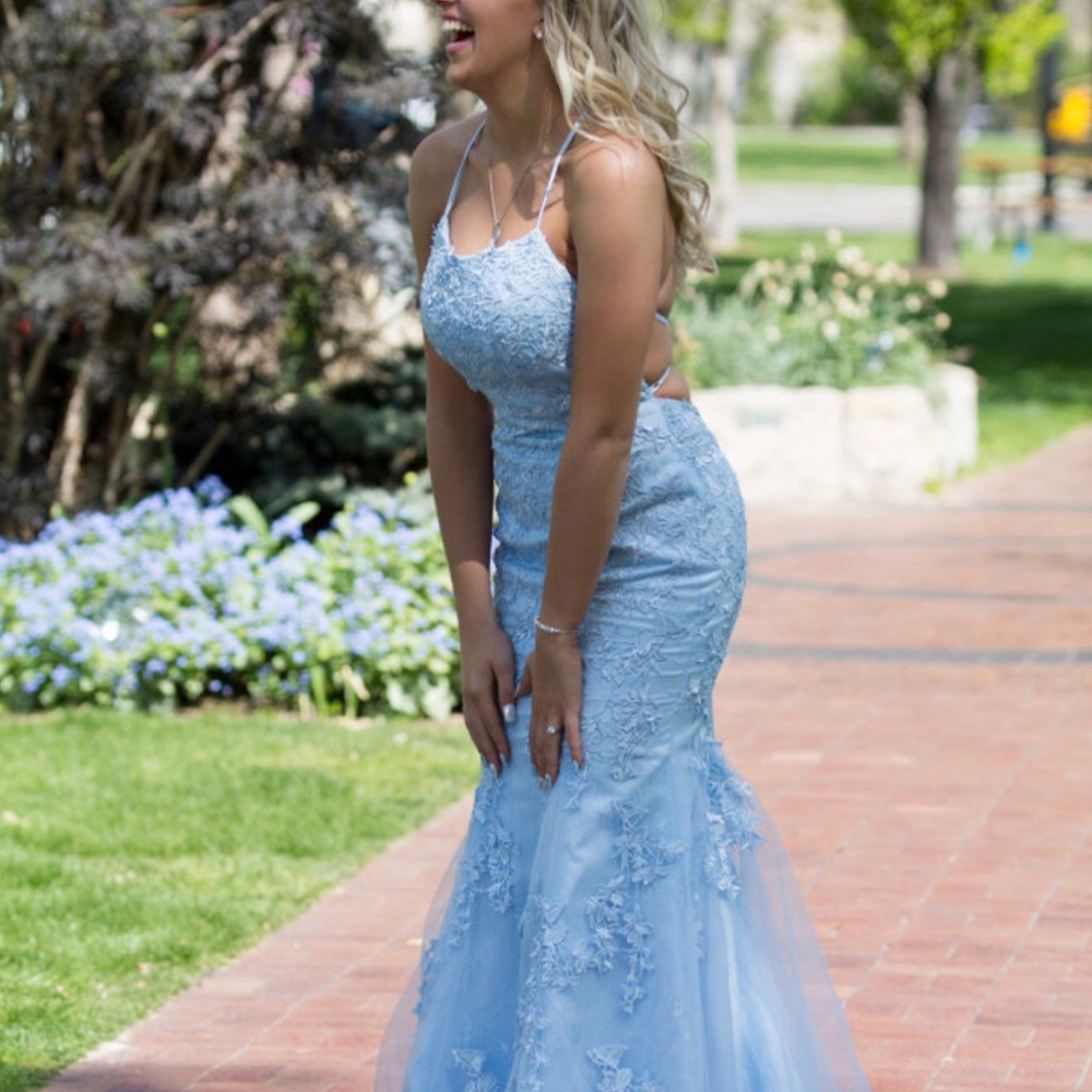 Light blue prom dress